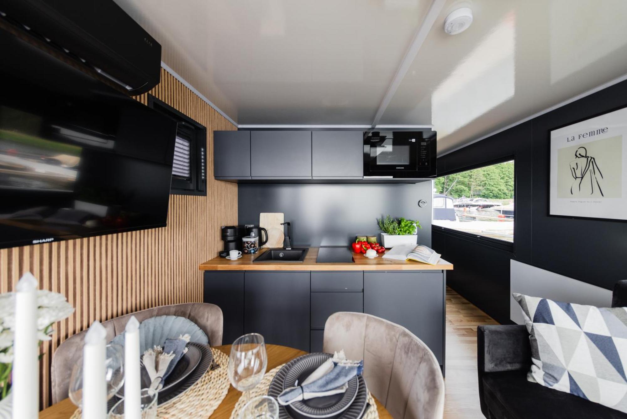 Domek Na Wodzie - Houseboat -Sauna, Taras Na Dachu, Dwie Sypialnie Mikołajki Dış mekan fotoğraf
