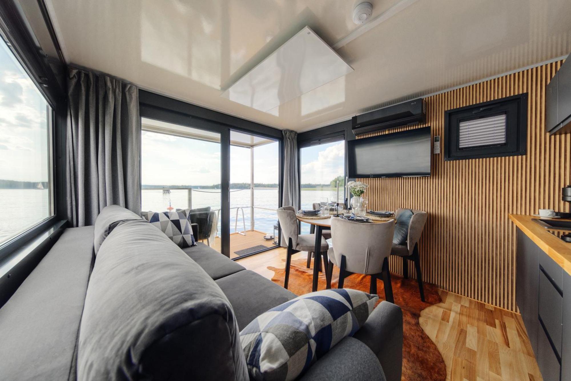 Domek Na Wodzie - Houseboat -Sauna, Taras Na Dachu, Dwie Sypialnie Mikołajki Dış mekan fotoğraf