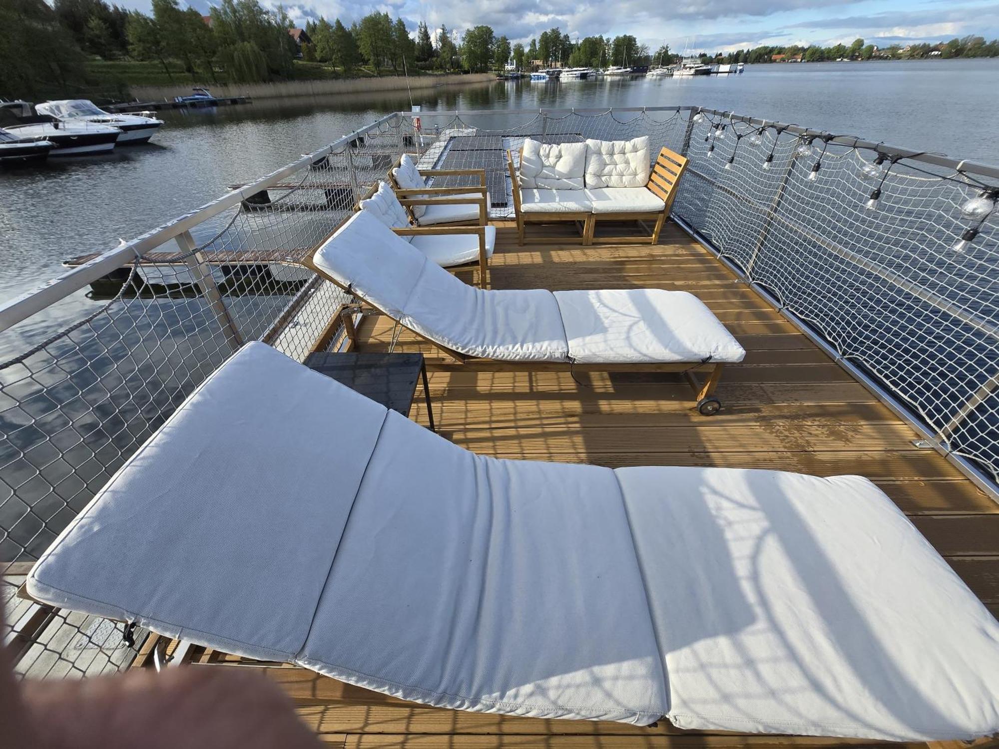 Domek Na Wodzie - Houseboat -Sauna, Taras Na Dachu, Dwie Sypialnie Mikołajki Dış mekan fotoğraf